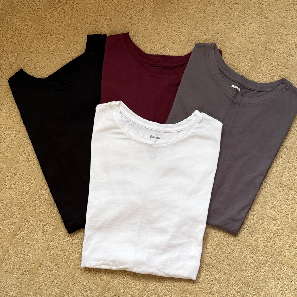 Bench Women’s, Casual t-shirt collection - Black, Burgundy, Gray & White. New